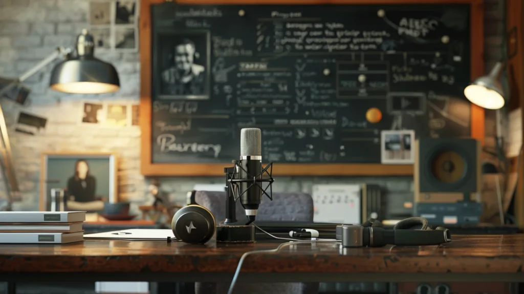 An_elegant_desk_setup_with_a_microphone_headphones_796ab032-9154-4c68-b34a-e86df8b7266c